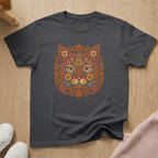 Floral cat face 2 cat T-shirt