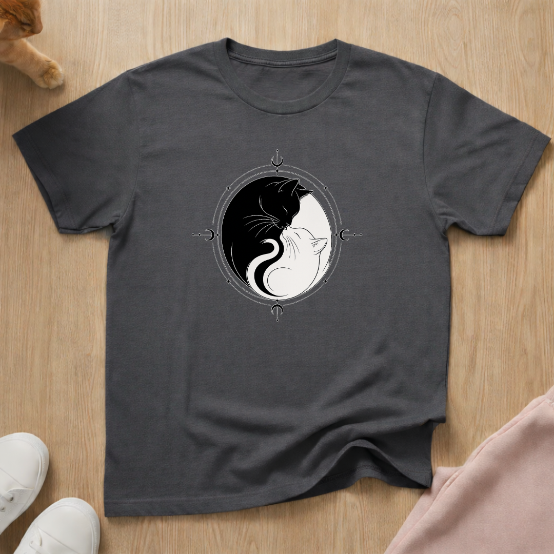 Yin Yang cats T-shirt