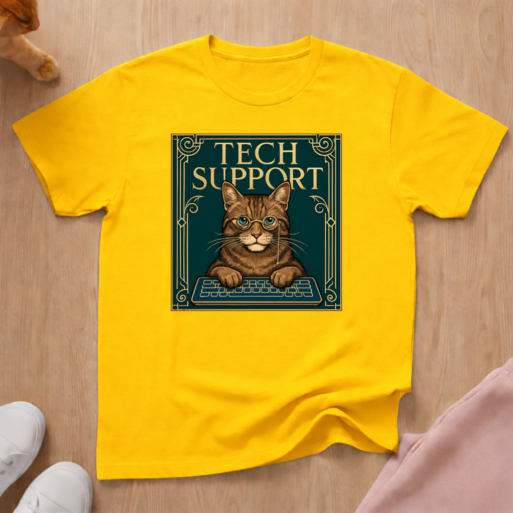 Tech Support Cat T-Shirt