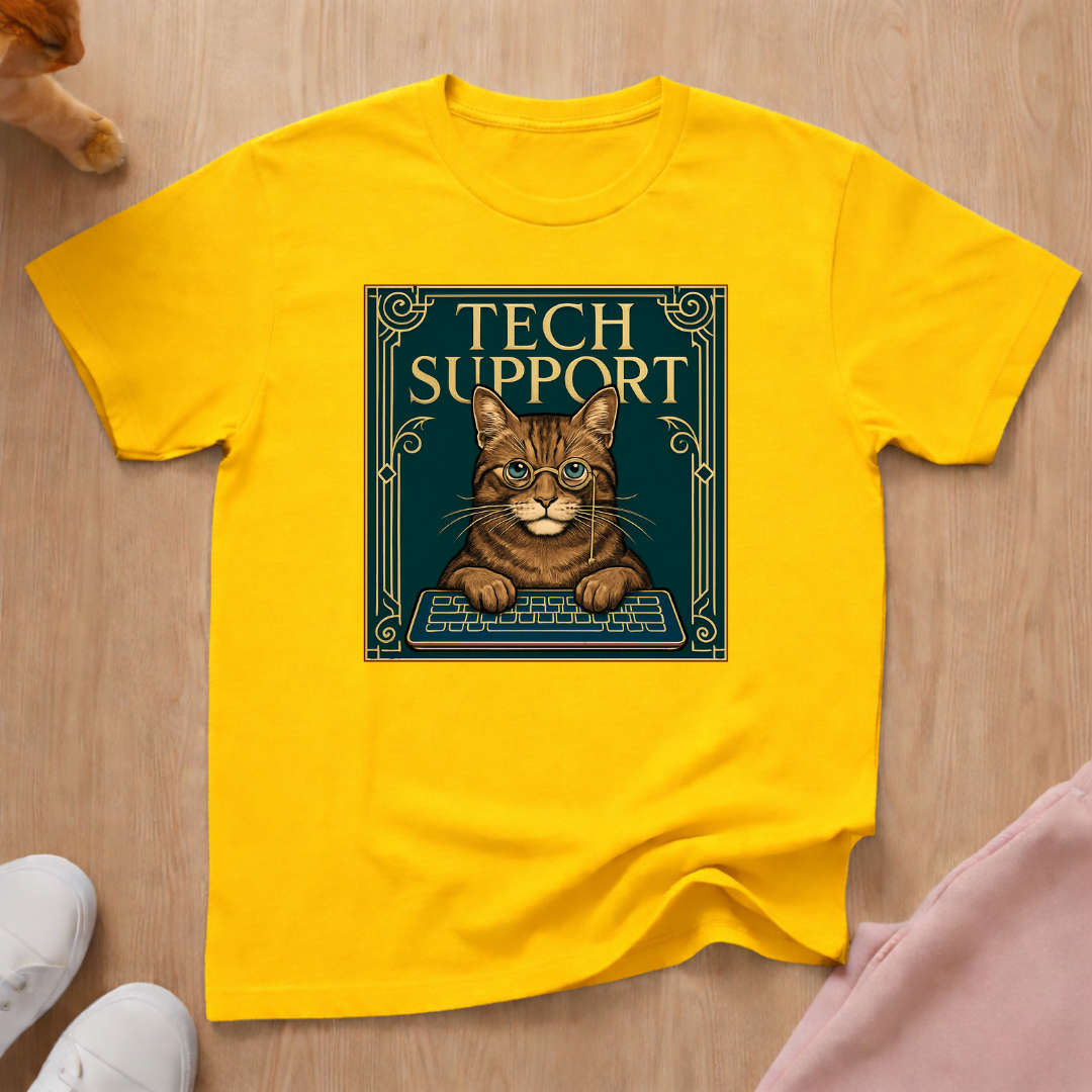 Tech Support Cat T-Shirt