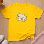 Cute cat on Book cat T-shirt