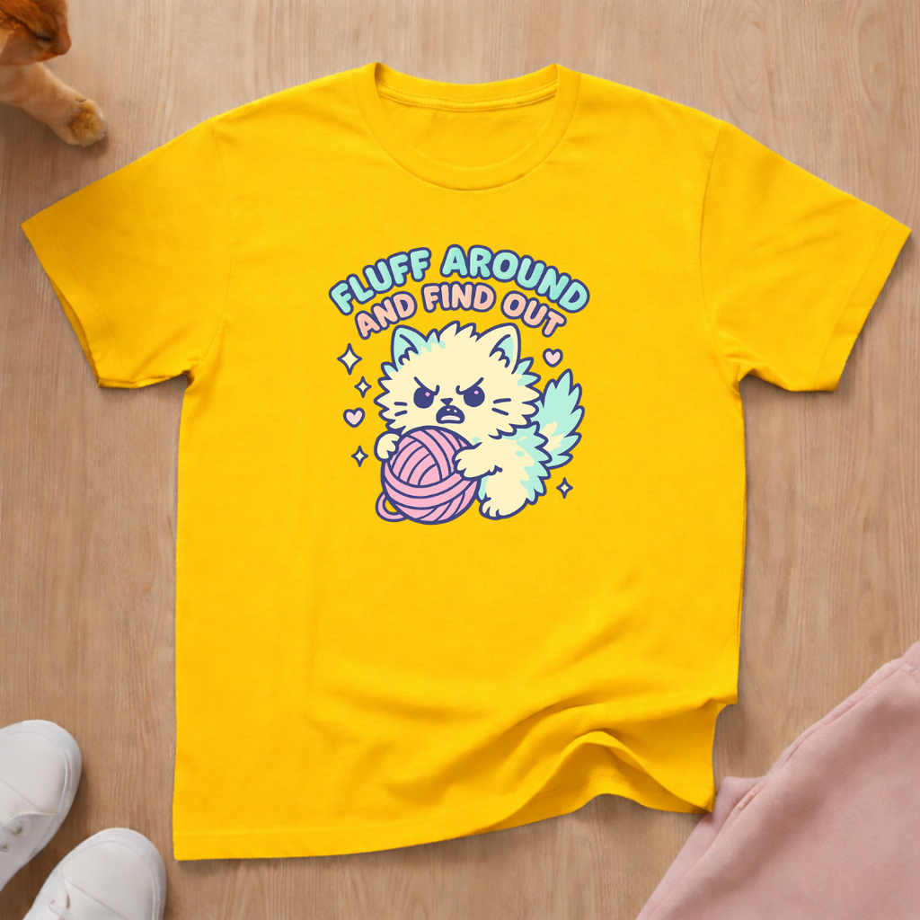 Cute Fluff Around cat T-shirt