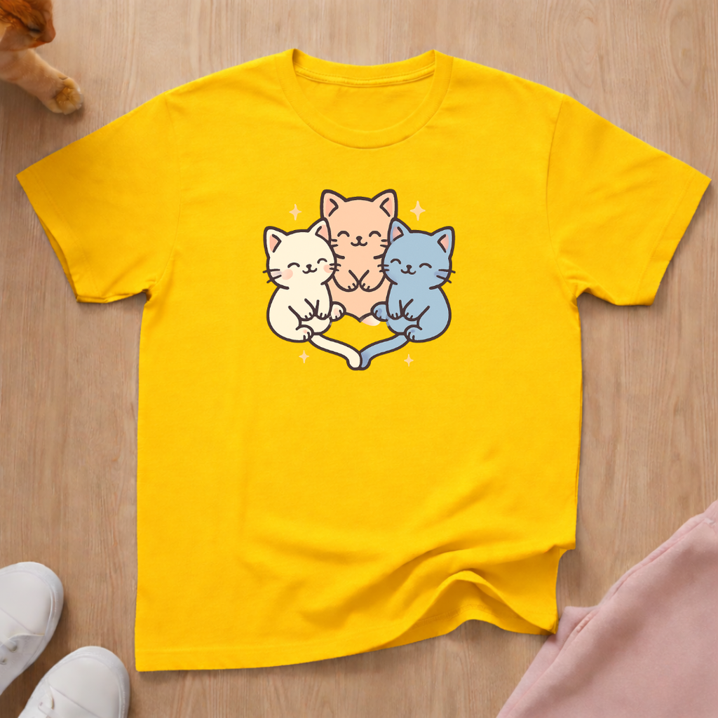 Cute cat tail heart cat T-shirt