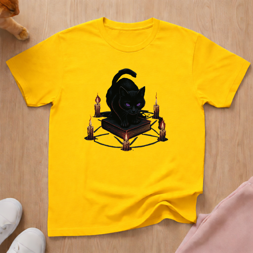 Pentagram cat T-shirt