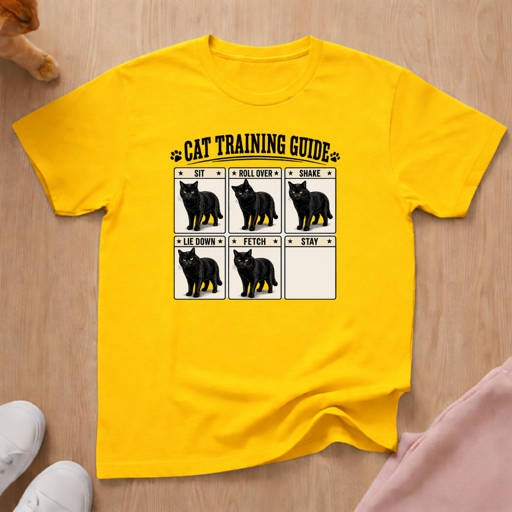 Cat training guide (dark) T-shirt