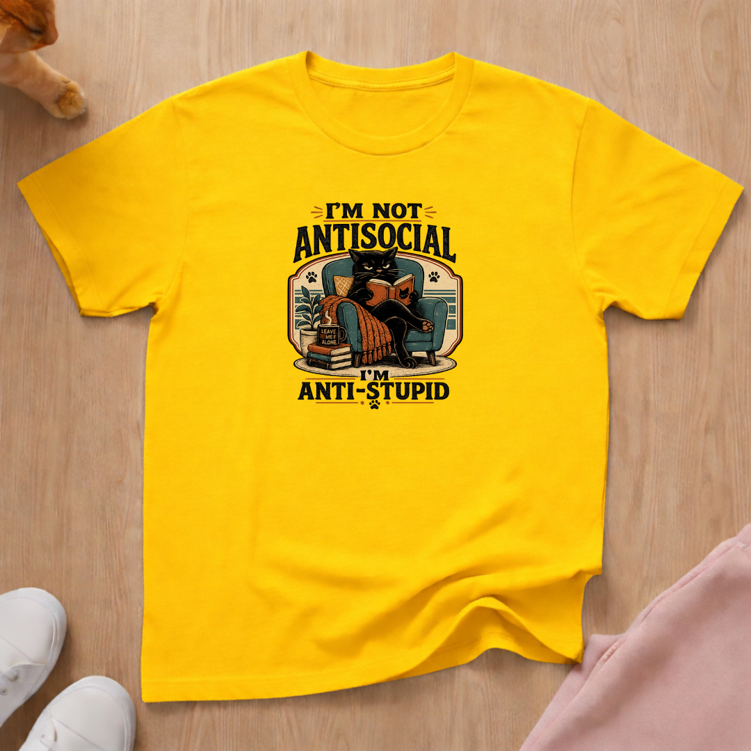 Not antisocial (dark) T-shirt