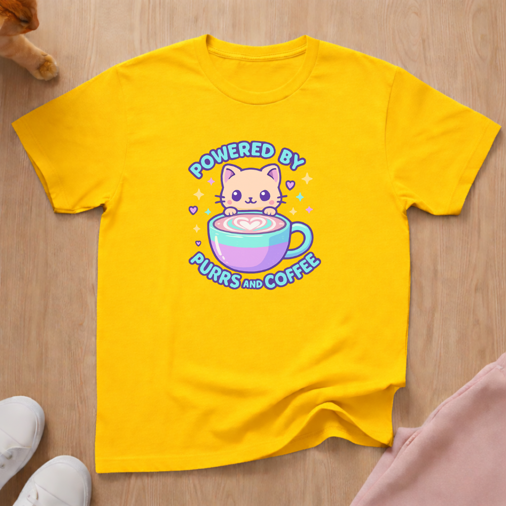 Cute purrs and coffee 2 cat T-shirt