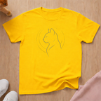 Cat line art T-shirt