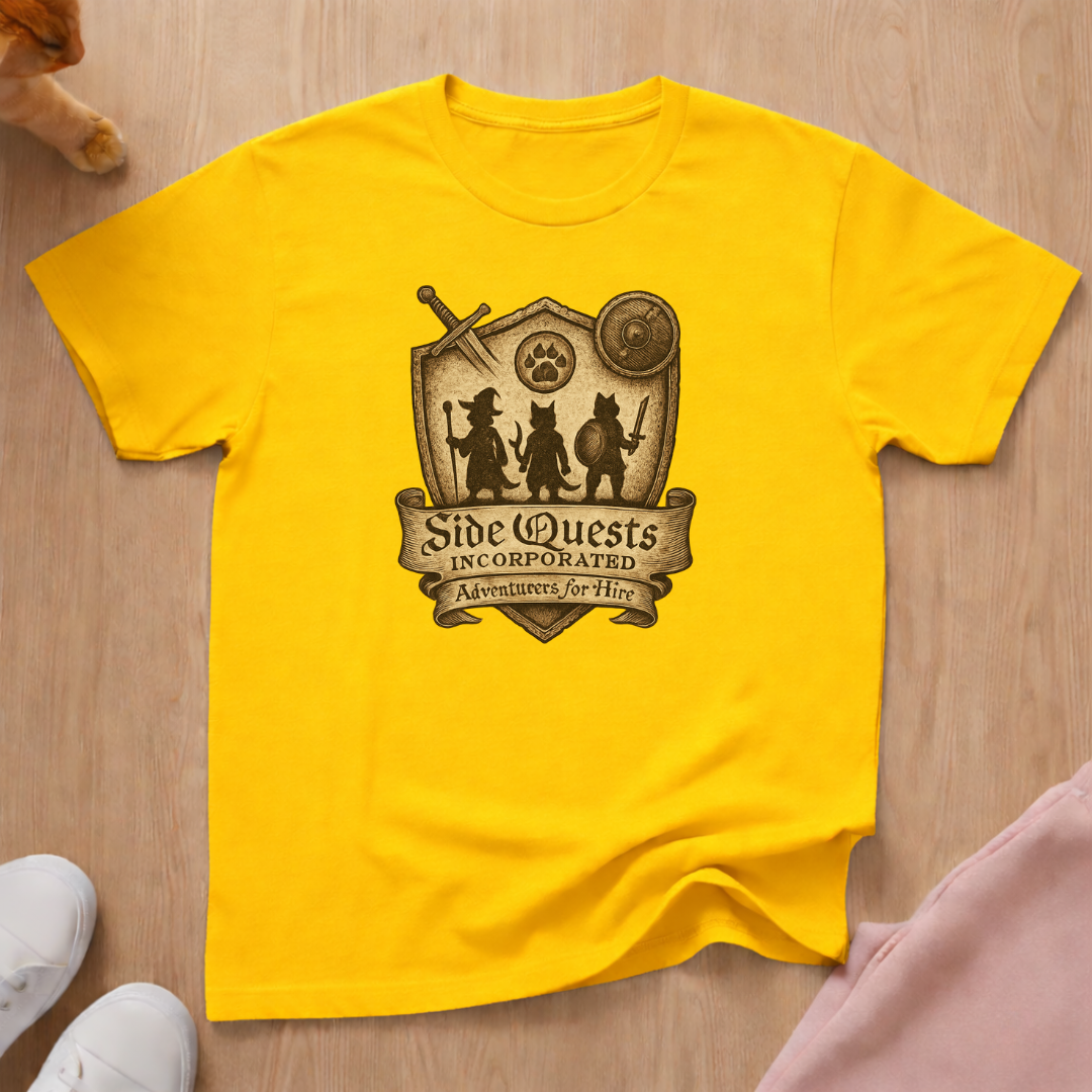 Side Quests 3 cat T-shirt