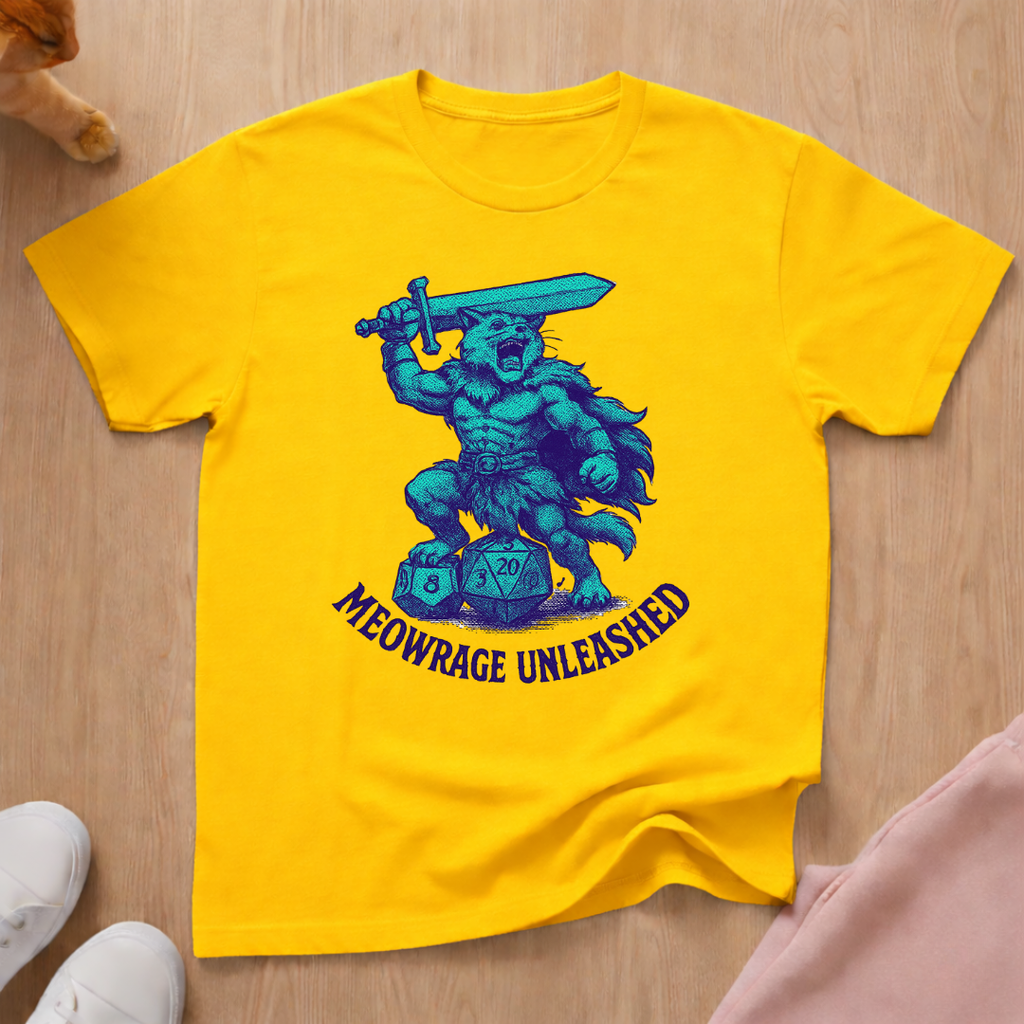 Meow Rage Unleashed cat T-shirt