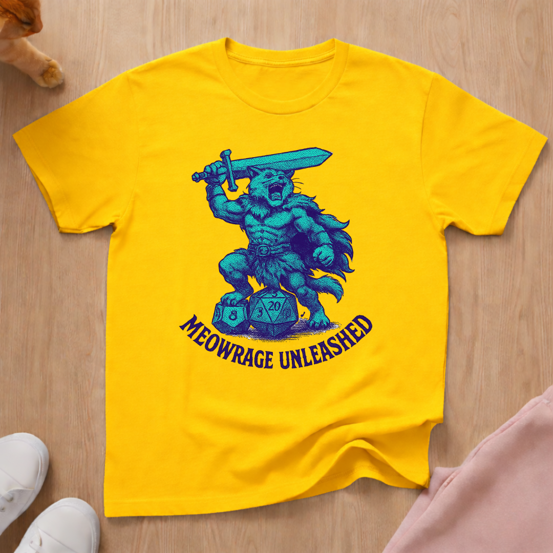 Meow Rage Unleashed cat T-shirt