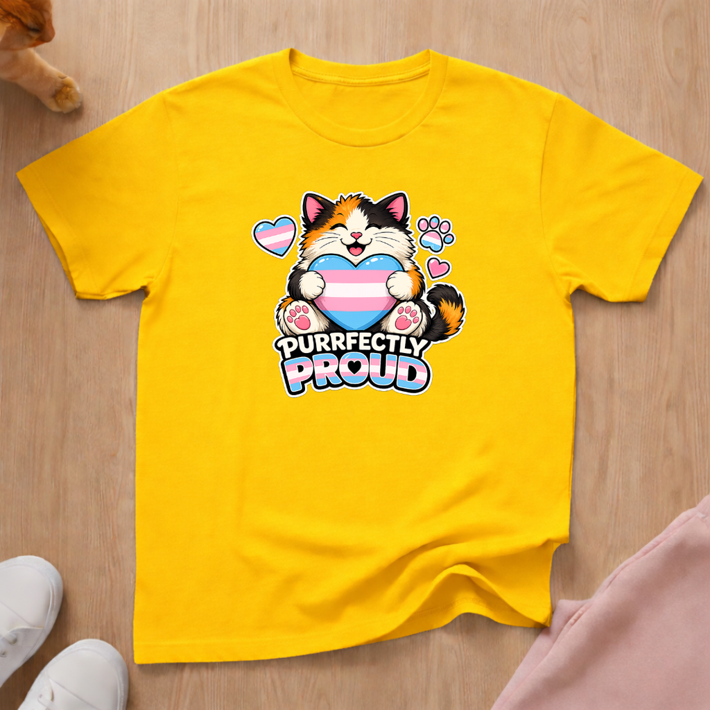 Purrfectly proud trans T-shirt