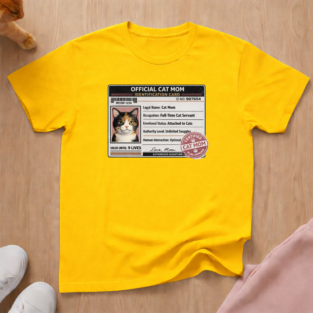 Cat mom ID T-shirt