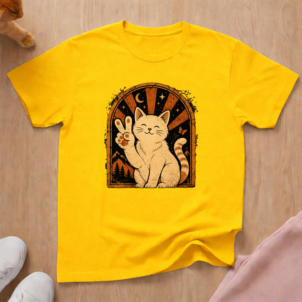 Peace cat 2 T-shirt