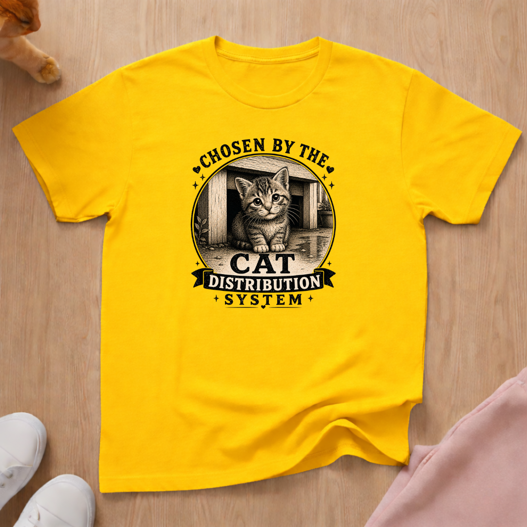Cat distribution system (dark) T-shirt