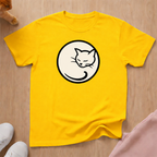 Curled Cat cat T-shirt