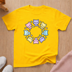Cute cat circle cat T-shirt