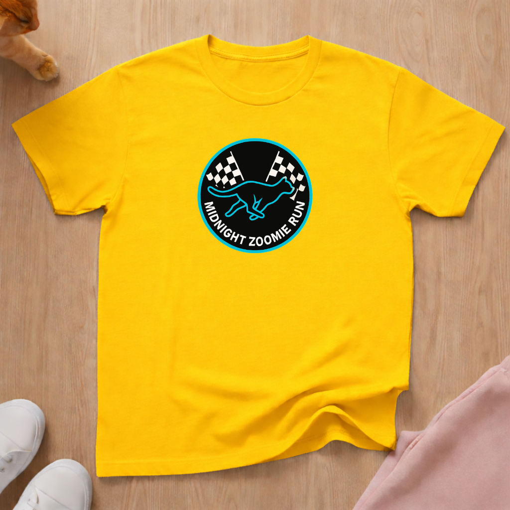 Midnight zoomie run 2 cat T-shirt