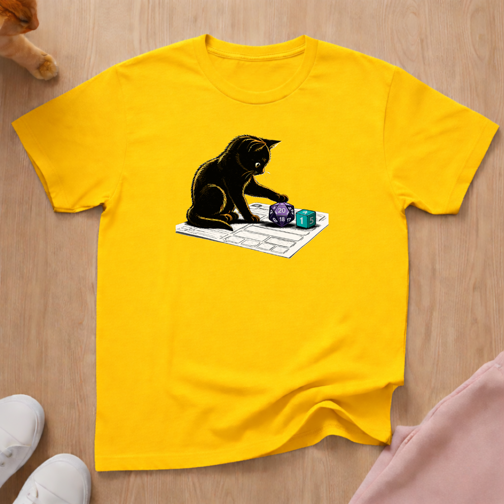 Kitten with dice T-shirt