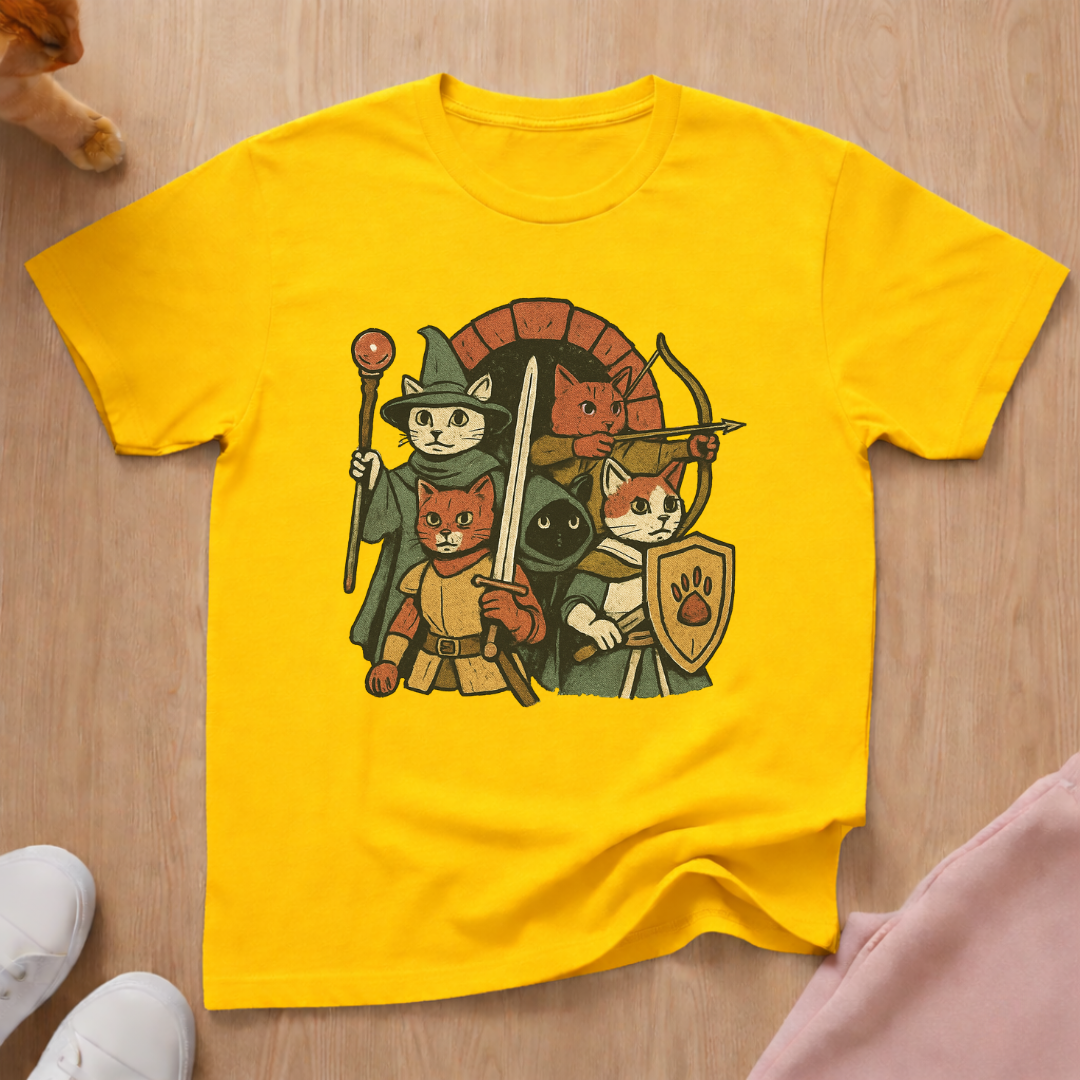 Cat DnD party cat T-shirt