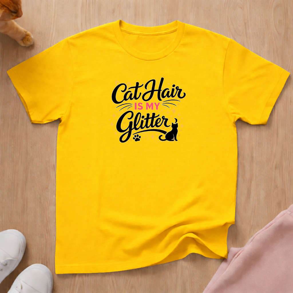 Cat hair is my glitter (light) T-shirt
