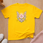 Spring floral cat T-shirt