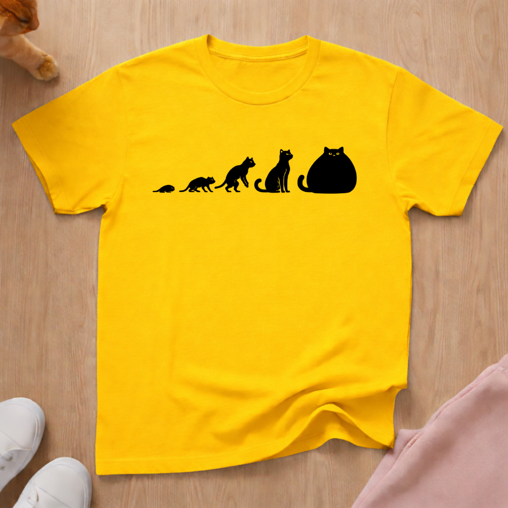 Cat evolution (Black) T-shirt