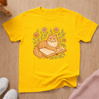 Orange Tabby Book cat T-shirt