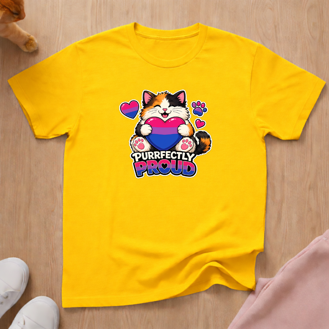 Purrfectly proud Bi T-shirt