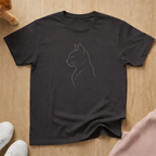 Cat line art T-shirt