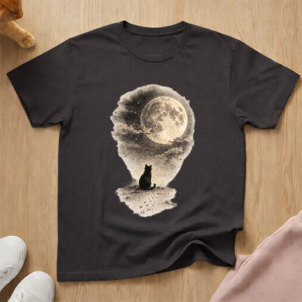 Cat moon T-shirt