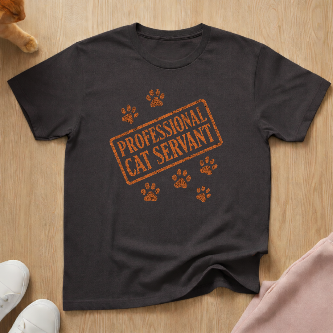 Professional cat servant T-shirt cat