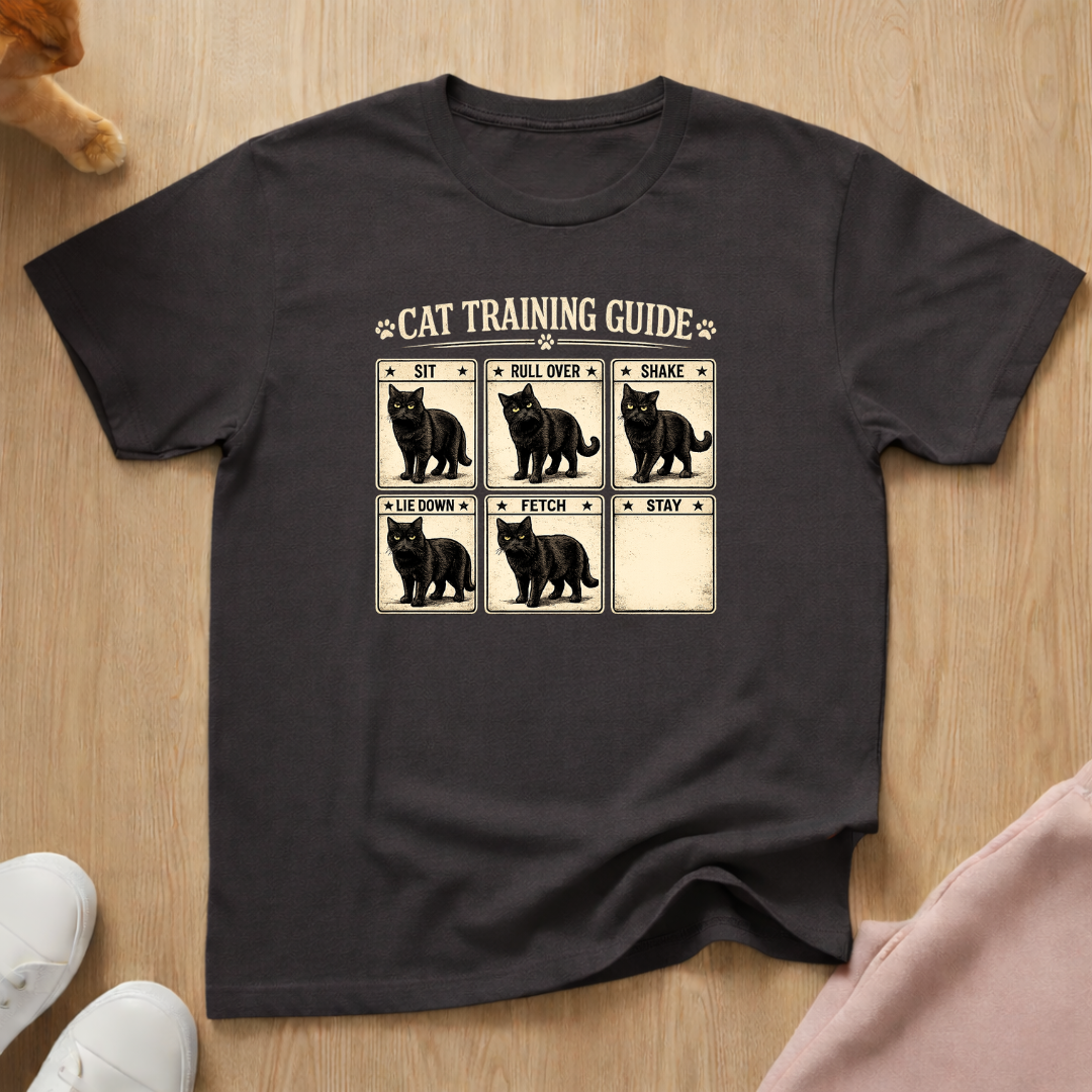 Cat training guide (light) T-shirt