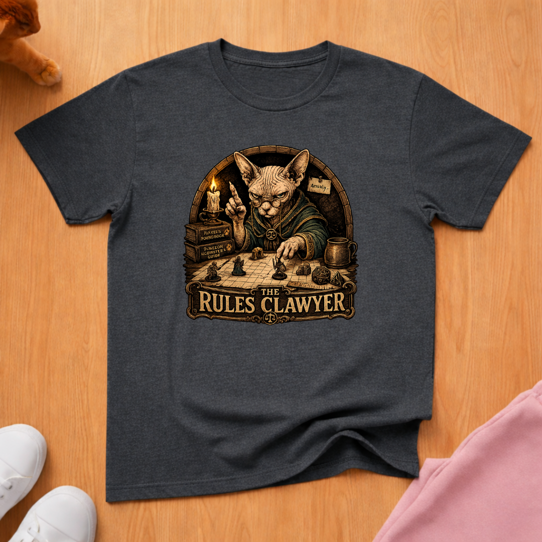 RPG player rules clawyer T-shirt