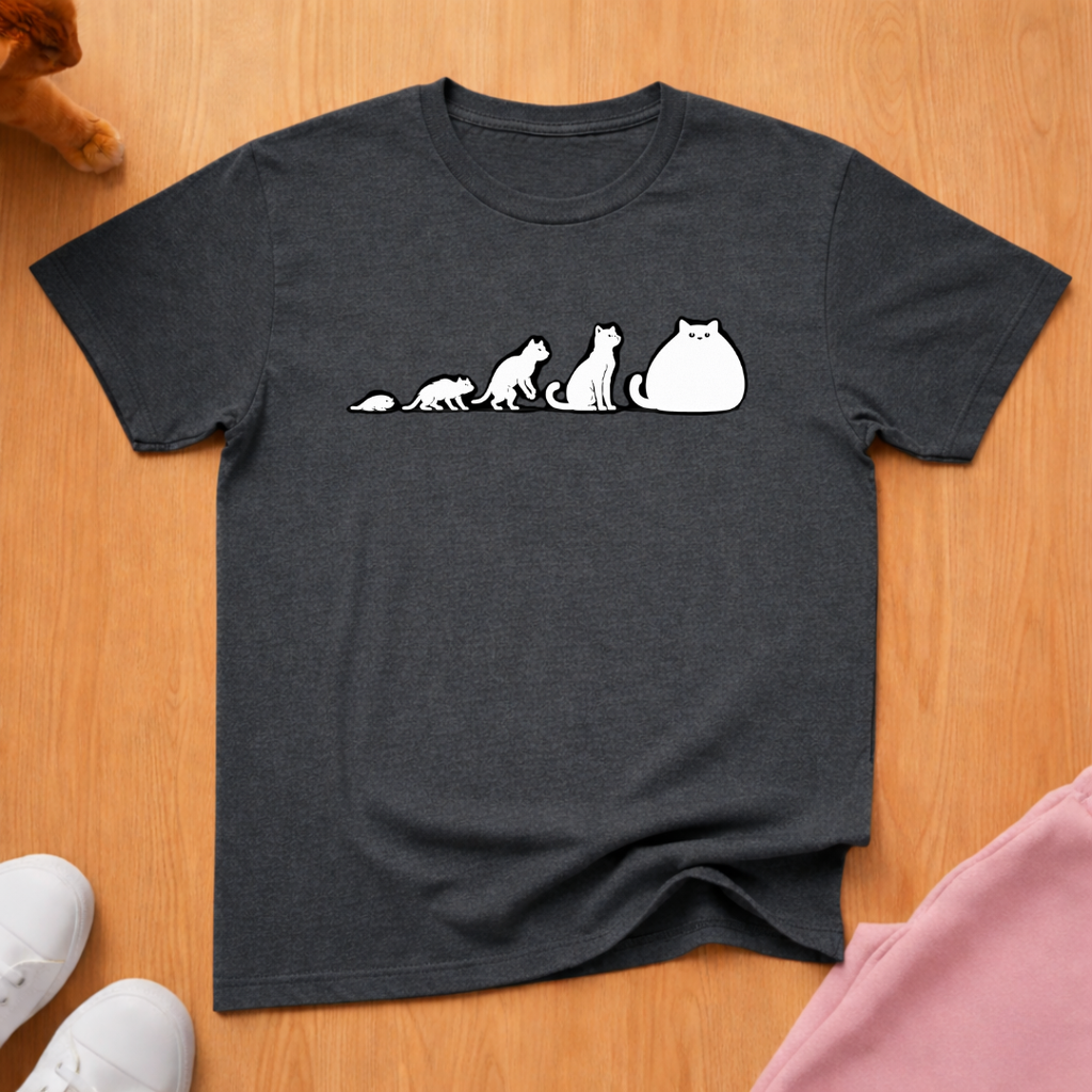 Cat evolution (White) T-shirt