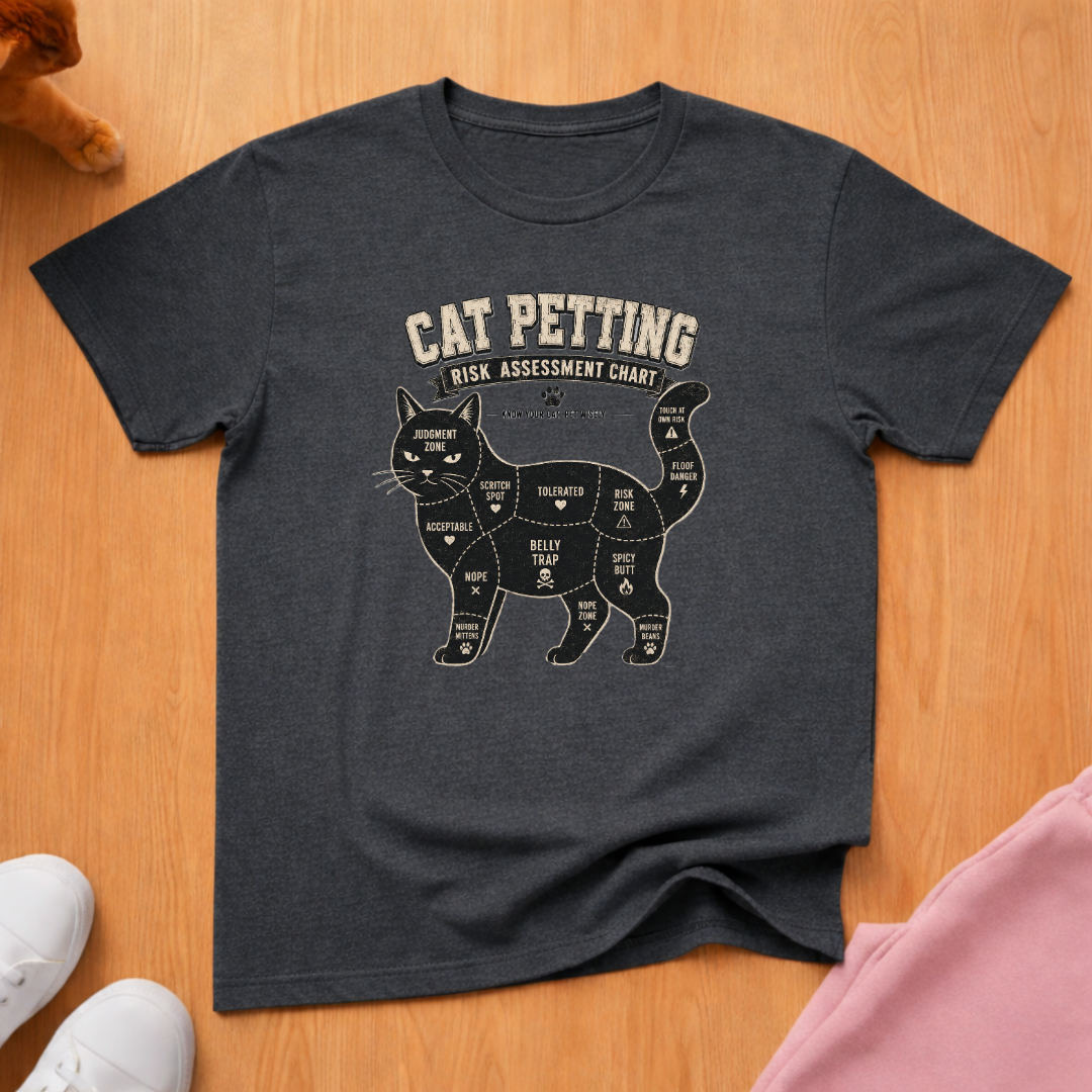 Cat petting guide T-shirt