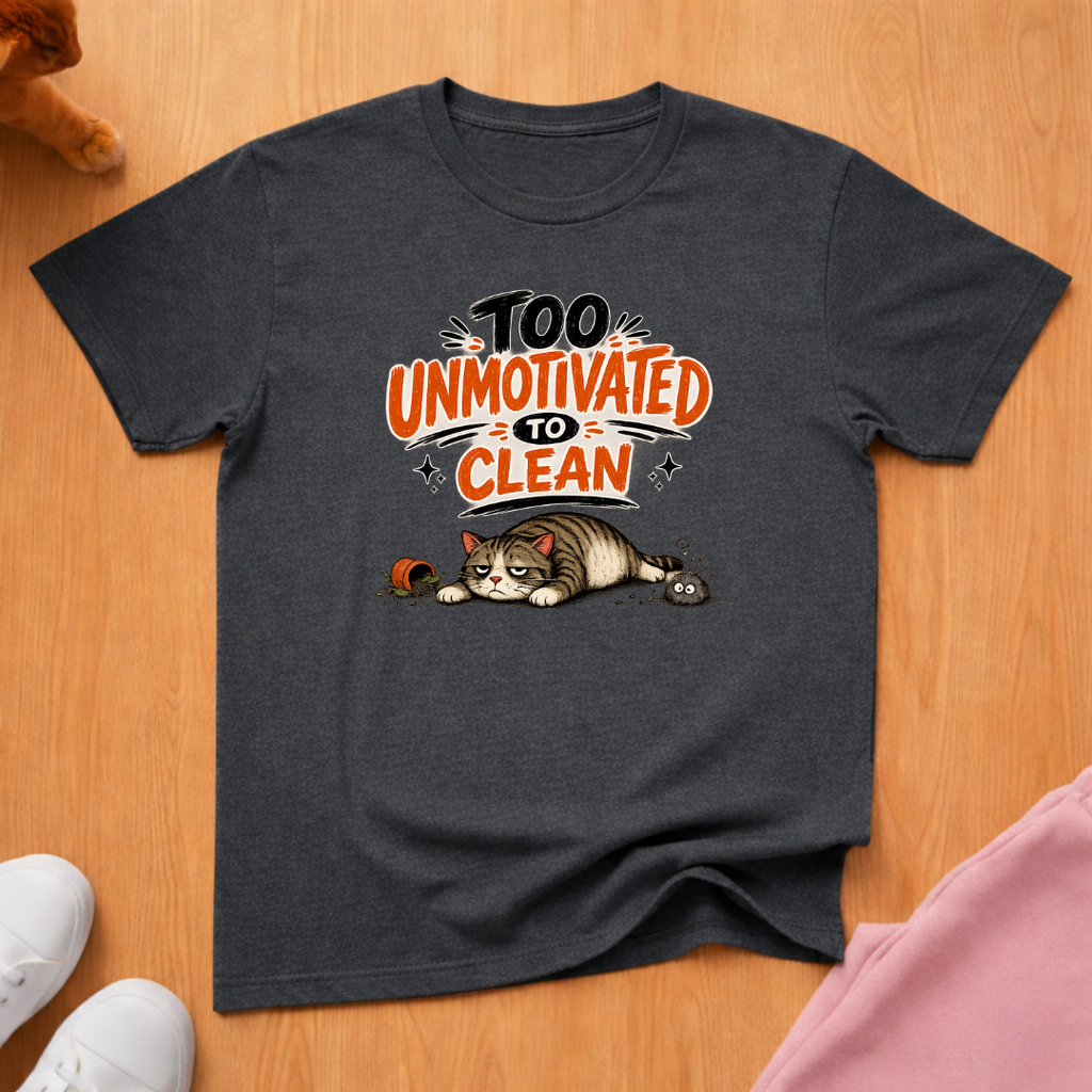 Too unmotivated to clean T-shirt