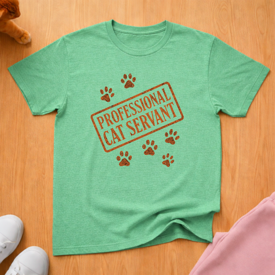 Professional cat servant T-shirt cat