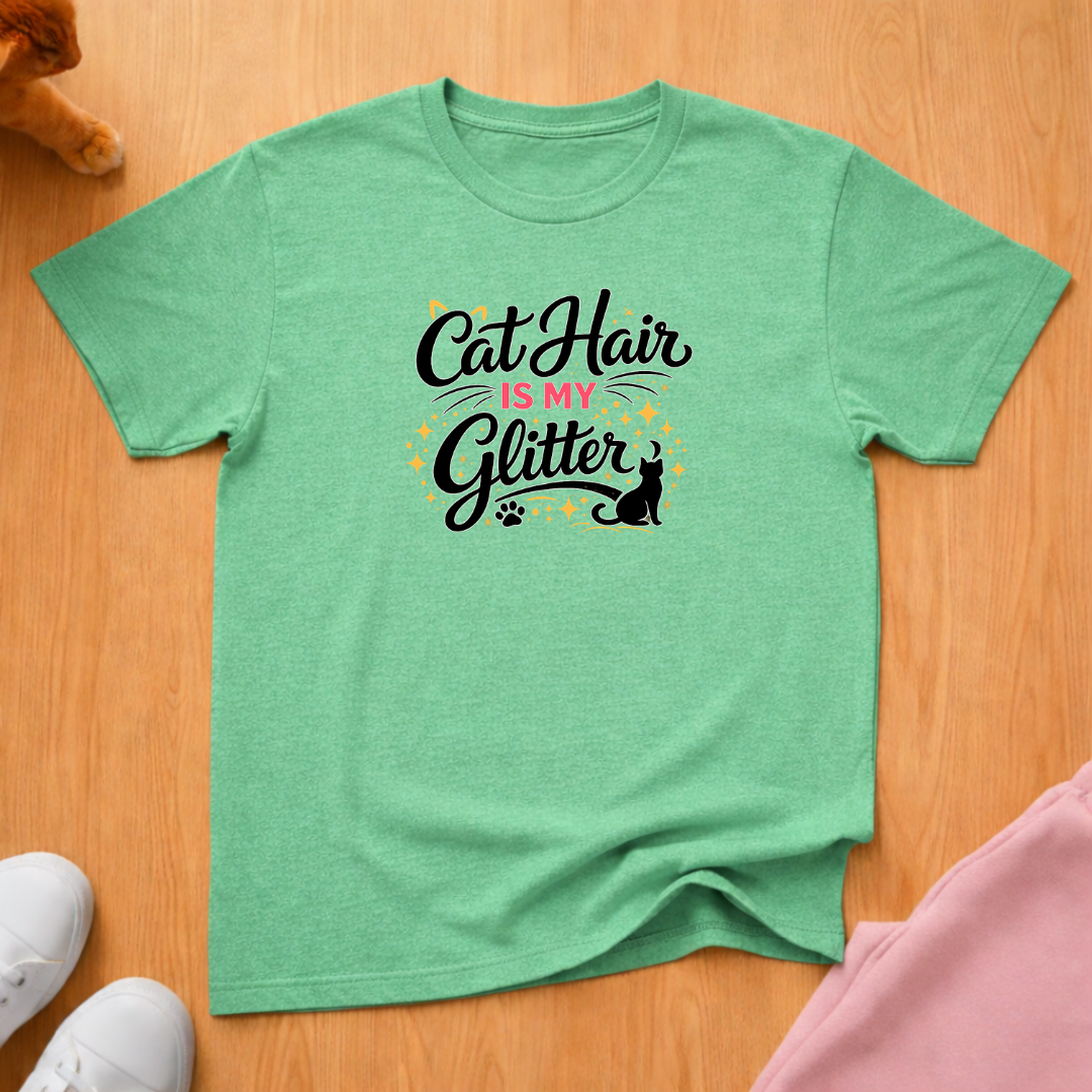 Cat hair is my glitter (light) T-shirt