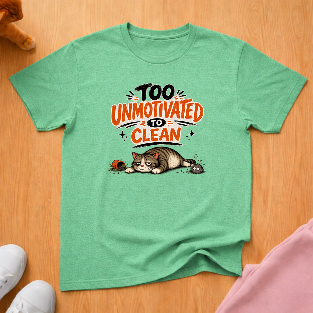 Too unmotivated to clean T-shirt