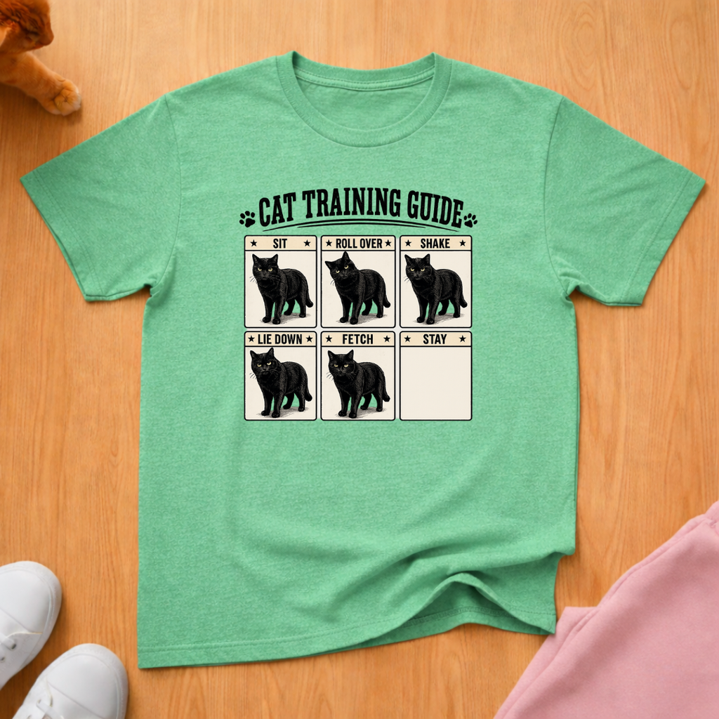 Cat training guide (dark) T-shirt