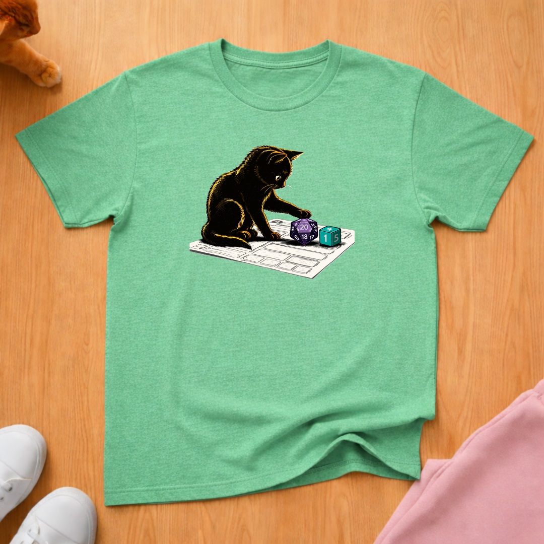 Kitten with dice T-shirt