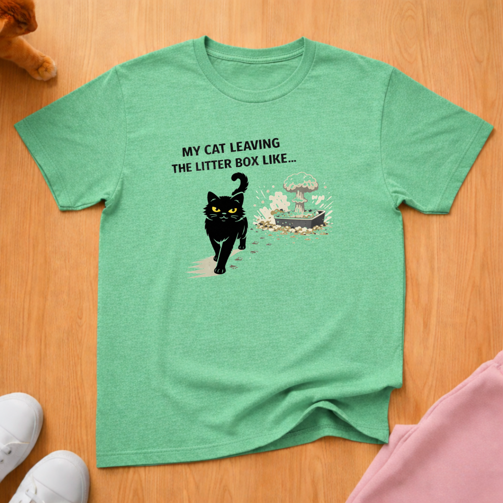 Leaving the litter box (Dark) T-shirt