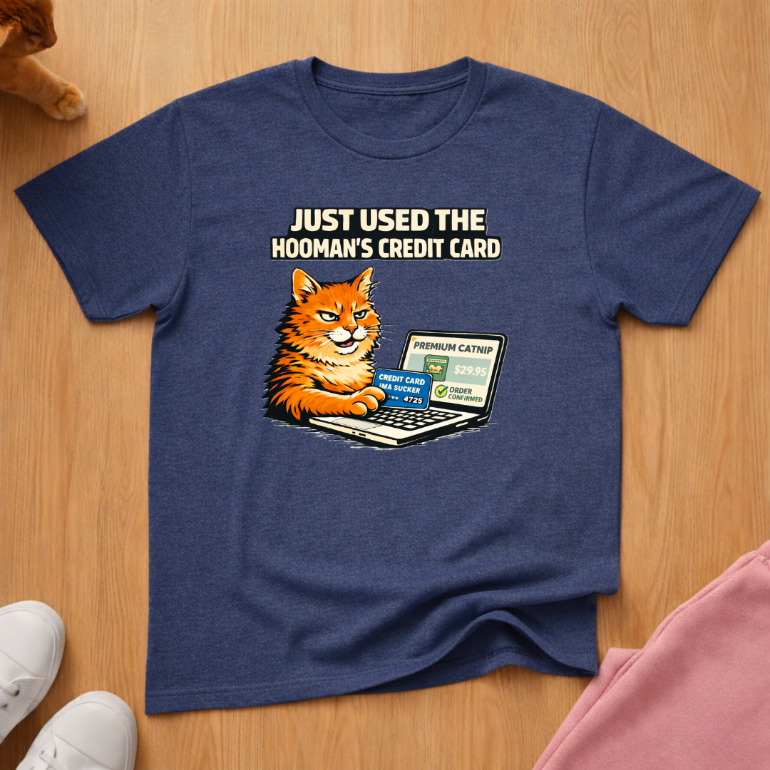 Hooman's credit card T-shirt