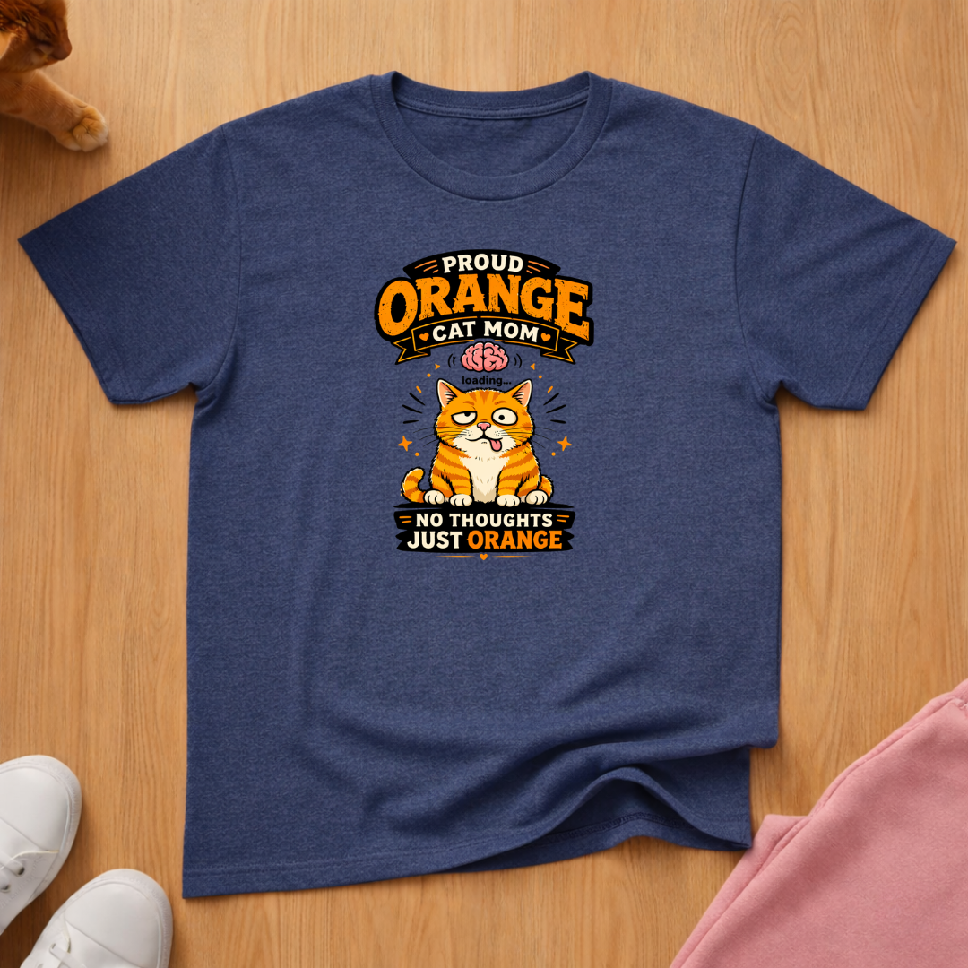Orange cat mom T-shirt