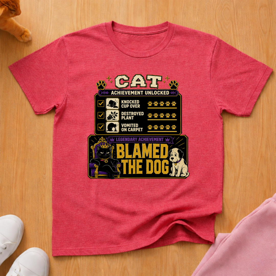 Cat achievement T-shirt