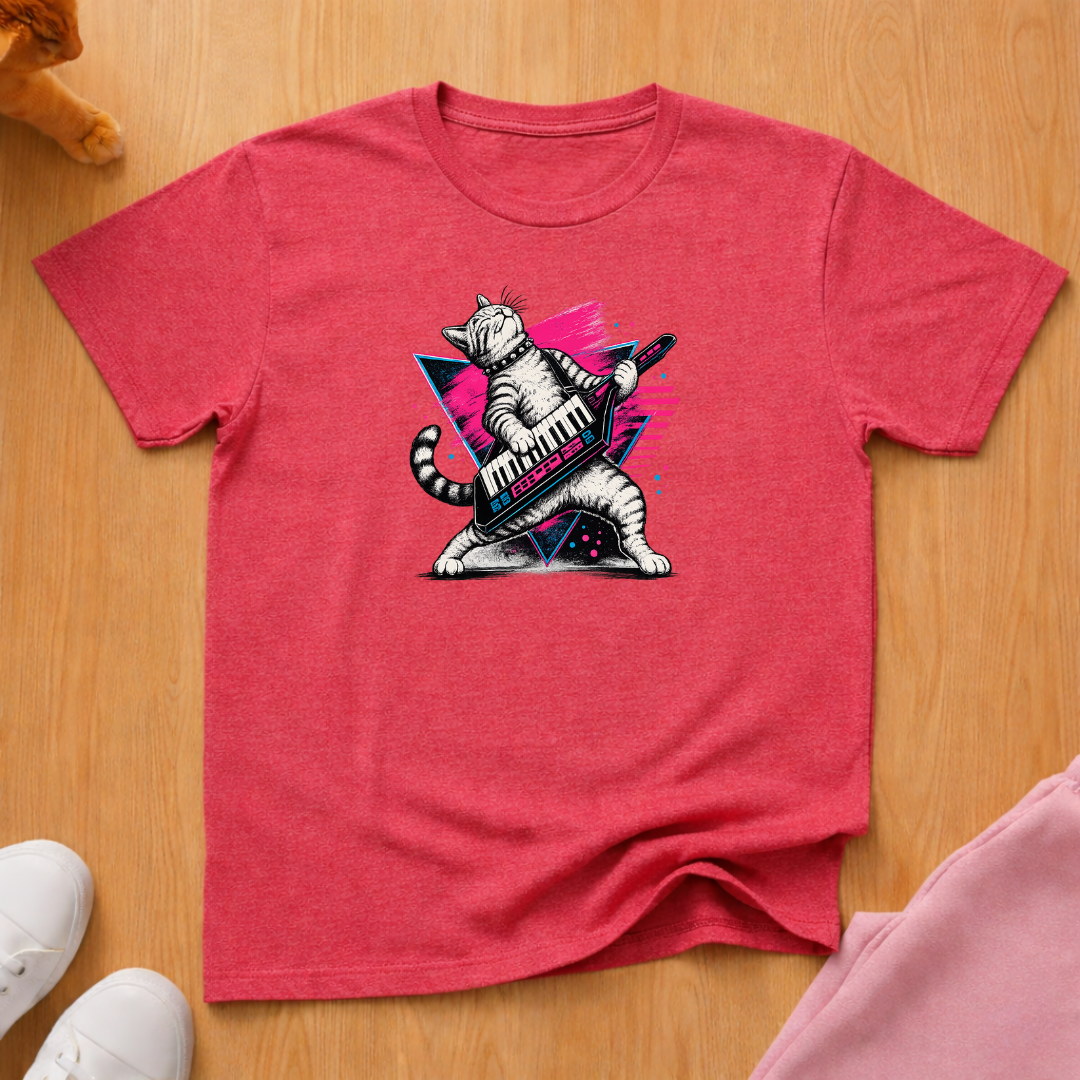 Keytar cat T-shirt
