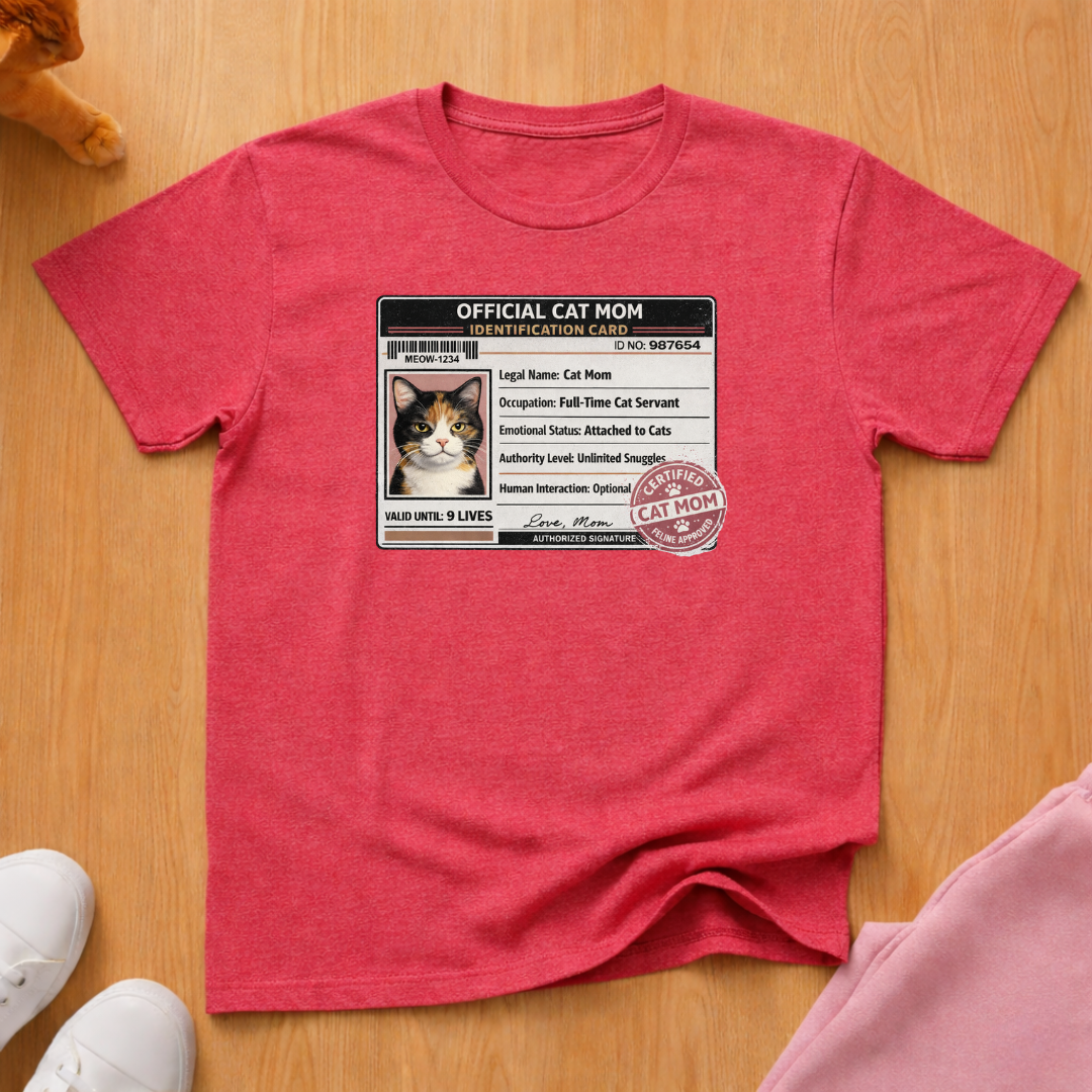 Cat mom ID T-shirt