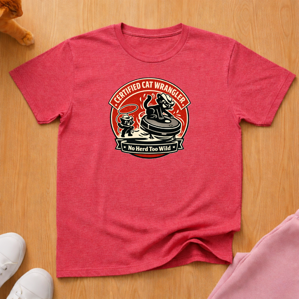 Certified cat wrangler T-shirt