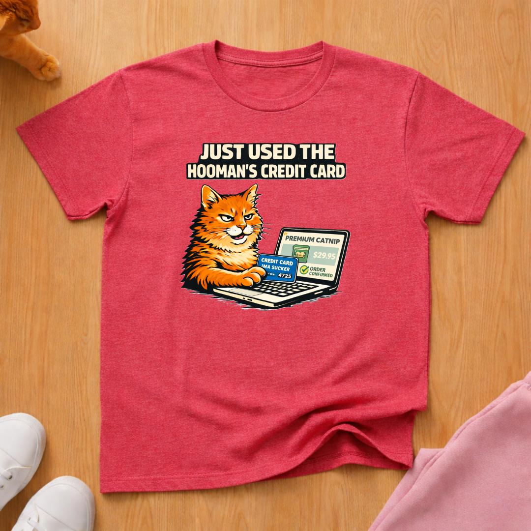 Hooman's credit card T-shirt